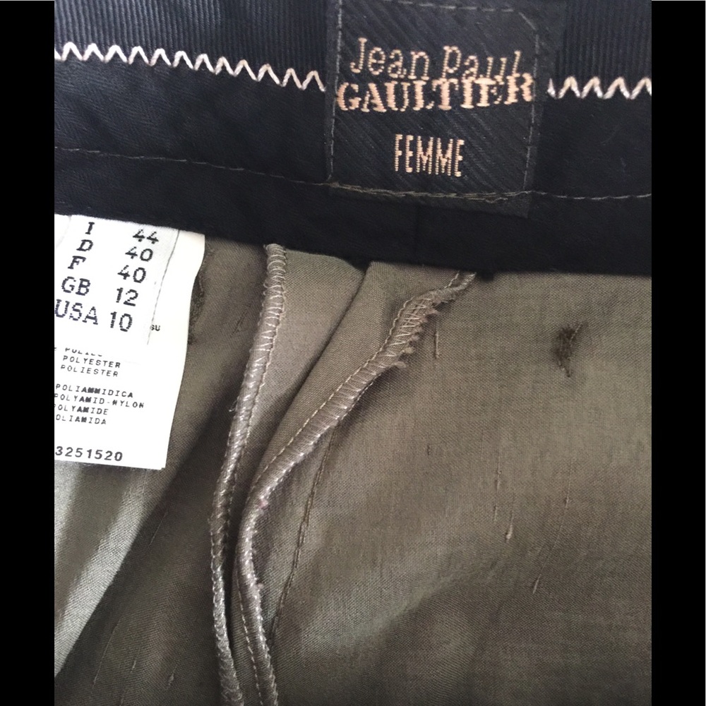 VTG Jean Paul Gaultier olive high waisted pants - Picture 8 of 14